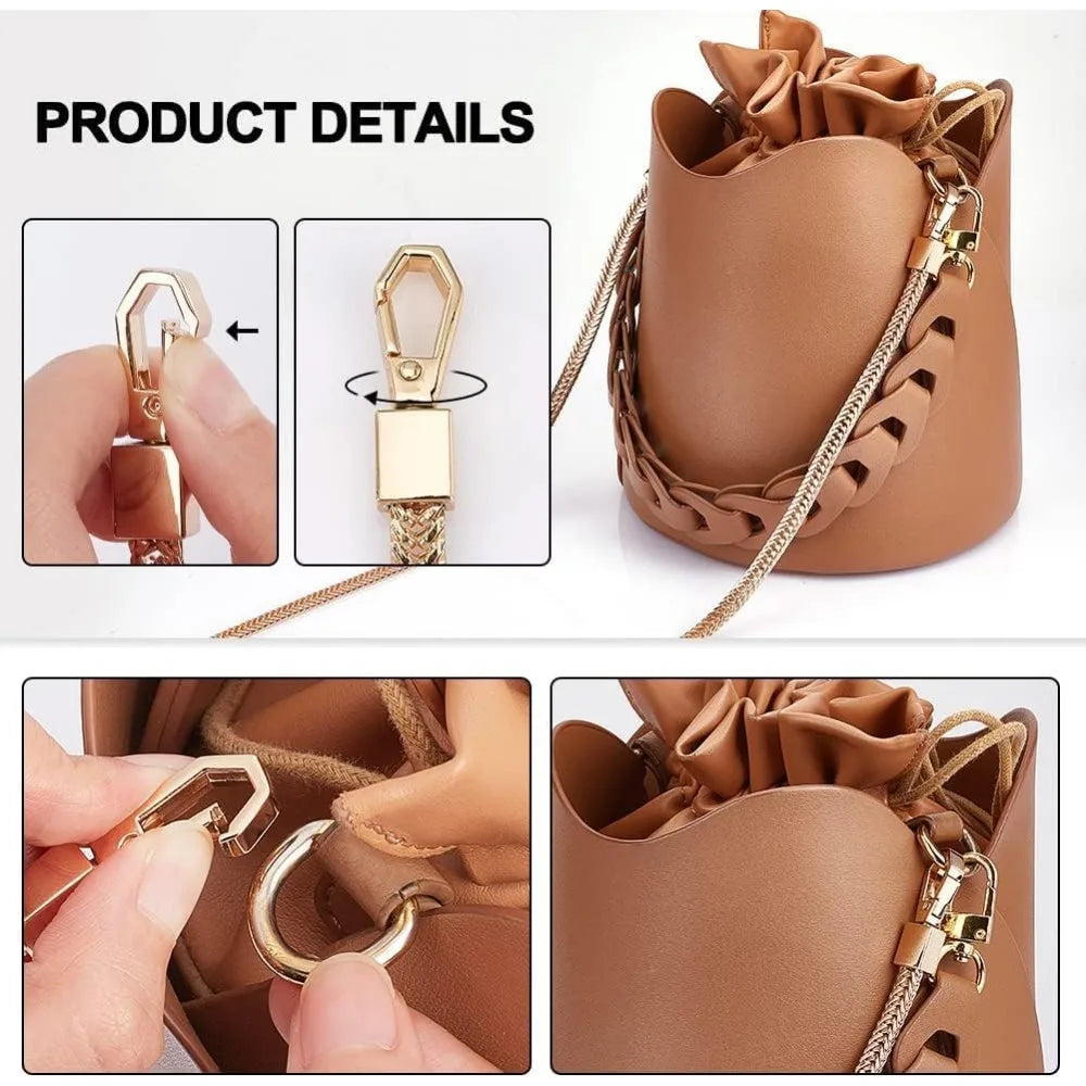 Snake Bag Chains Bag Chain Strap Replacement 7Mm Wide Flat Chain Strap Metal Chains for Wallet Tote Bag Shoulder Crossbody Bag