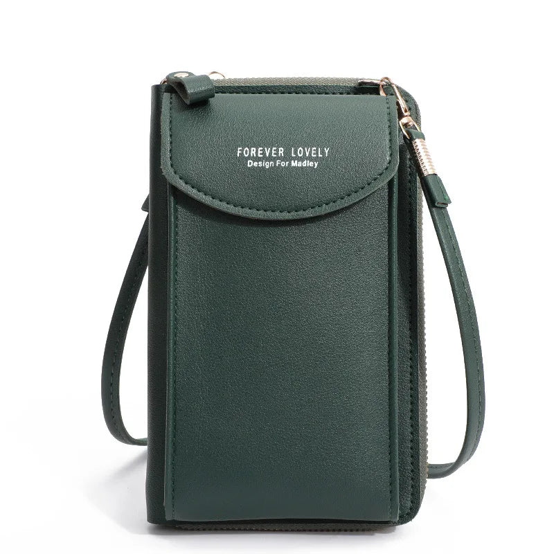 Women'S Wallet Shoulder Mini Leather Bags Straps Mobile Phone Big Card Holders Wallet Handbag Money Pockets Girls Small Bags