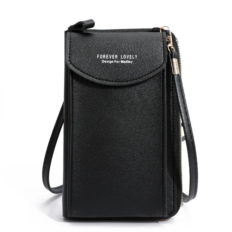 Women'S Wallet Shoulder Mini Leather Bags Straps Mobile Phone Big Card Holders Wallet Handbag Money Pockets Girls Small Bags