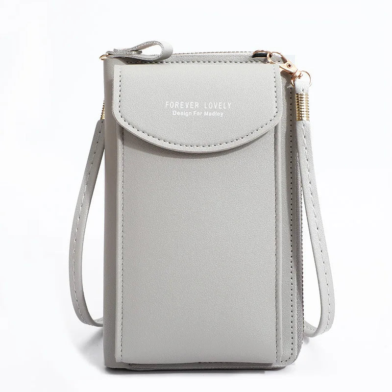 Women'S Wallet Shoulder Mini Leather Bags Straps Mobile Phone Big Card Holders Wallet Handbag Money Pockets Girls Small Bags
