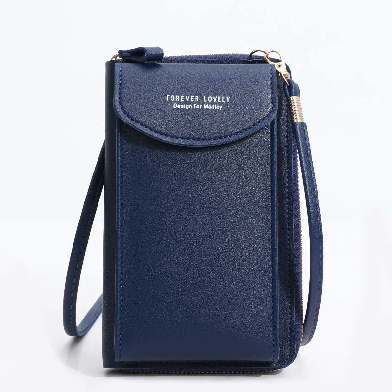 Women'S Wallet Shoulder Mini Leather Bags Straps Mobile Phone Big Card Holders Wallet Handbag Money Pockets Girls Small Bags