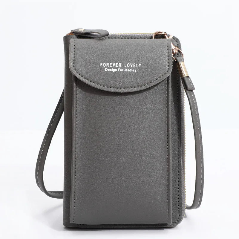 Women'S Wallet Shoulder Mini Leather Bags Straps Mobile Phone Big Card Holders Wallet Handbag Money Pockets Girls Small Bags