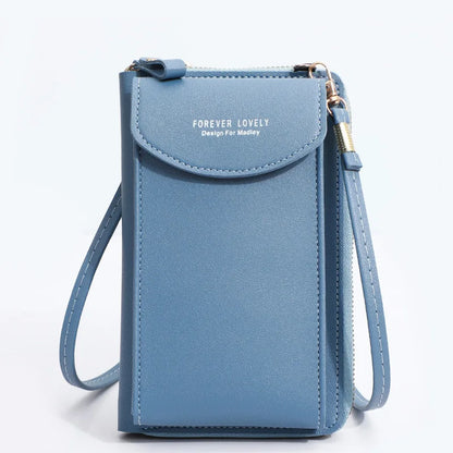 Women'S Wallet Shoulder Mini Leather Bags Straps Mobile Phone Big Card Holders Wallet Handbag Money Pockets Girls Small Bags